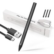 تصویر قلم لمسی مایکروسافت مدل stylus pen 2020 پک دار و شارژی 