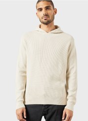 تصویر سویشرت بافتنی کلاهدار برند mango man Knitted Hooded Sweater