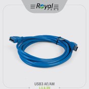 تصویر کابل افزایش طول USB 3.0 مدل AM/AF به طول 3 متر 