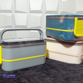 تصویر ظرف غذا دو طبقه HEALTHY 