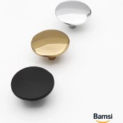 تصویر دستگیره کابینت تک پیچ گرد مشکی کد B213 