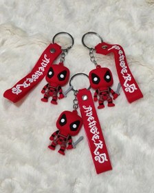 تصویر جاکلیدی و جاسوئیچی سیلیکونی مدل ددپول Deadpool silicone keychain and spy