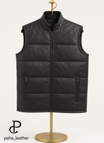 تصویر پافر چرم مردانه - مشکی / Xl 