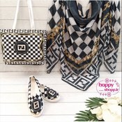 تصویر ست کیف و کفش و روسری طرح فندی 