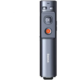 تصویر پرزنتر بی سیم باسئوس | Baseus Orange Dot Wireless Presenter Green Laser 