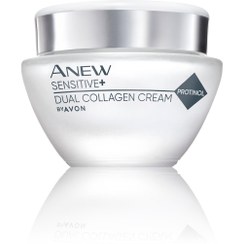 تصویر کرم صورت کلاژن ساز سنسیتیو پلاس Avon ا Avon Anew Sensitive Plus Dual Collagen Cream Avon Anew Sensitive Plus Dual Collagen Cream
