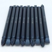 تصویر نوک پیچ گوشتی 15 سانت یک سو چهارسو آبی PH2-SL6-150mmL تایوانی برند TAM ScrewDriver Bit Double Head Blue Coating PH2-SL6-150mmL