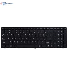 تصویر کیبرد لپ تاپ لنوو IdeaPad B570-B590 مشکی-با فریم Keyboard Laptop Lenovo IdeaPad B570-B590