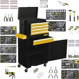 تصویر جعبه ابزار حرفه ای خانگی کارگاهی 257 تکه روسی wmc 257-piece Russian wmc professional home workshop toolbox