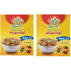 تصویر آبنبات رژیمی بدون قند شش میوه کامور - 110 گرم بسته 2 عددی 