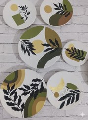 تصویر دیوارکوب مینیمال مدرن سبز 