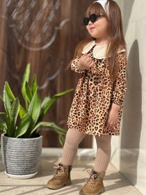 تصویر پیراهن یقه ب ب پلنگی 