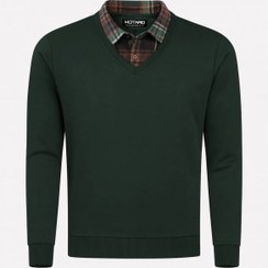 تصویر پلیور یقه برگردان طرح دار مخمل سلانیک 