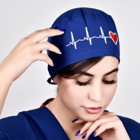 تصویر کلاه ecg آبی کاربنی 