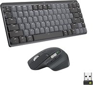 تصویر Logitech MX MEX MINI TKL صفحه کلید + MX MASTER 3S MOUSE بی سیم-نور پس زمینه ، USB-C ، بلوتوث ، چند OS/دستگاه ، پیمایش بیش از حد سریع ، لمسی آرام Logitech MX Mechanical Mini TKL Keyboard + MX Master 3S Wireless Mouse - Backlit, USB-C, Bluetooth, Multi-OS/Device, Hyper-fast Scroll, Tactile Quiet