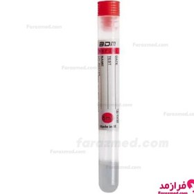 تصویر لوله لخته ژل دار BDM حجم 6ml سایز 100*12 مدل غیروکیوم 