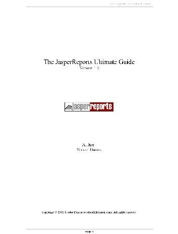 خرید و قیمت دانلود کتاب The JasperReports ultimate guide 2002 | ترب