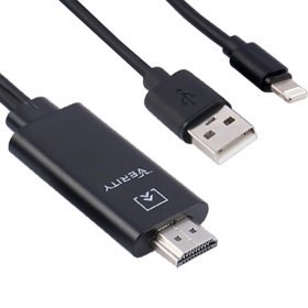 تصویر کابل تبدیل Verity V-HD13 Lightning To HDMI 2m 