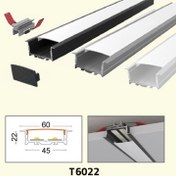 تصویر چراغ لاینر توکار برش 45 میلیمتر اکولاین کد T6022 