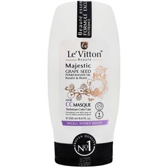 تصویر ماسک مو مغذی لویتون (Le Vitton) مدل انگور و انار CC MASQUE مناسب موهای رنگ شده حجم 250 میلی لیتر ماسک مو لویتون