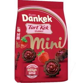 تصویر کیک تارت دان کیک اولکر Ulker Dankek با کرم توت فرنگی 135 گرم 