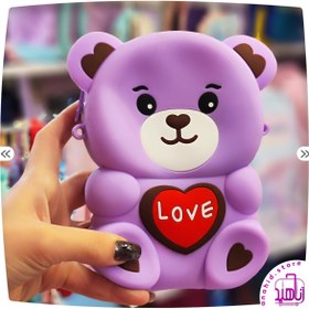 تصویر کیف سیلیکونی طرح تدی Teddy design silicone bag