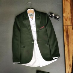 تصویر کت شلوار جلیقه سبز 3 تیکه پسرانه سبز