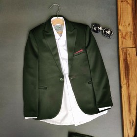 تصویر کت شلوار جلیقه سبز 3 تیکه پسرانه سبز