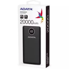 تصویر پاوربانک Adata مدل P20QCD ظرفیت 20000 میلی آمپر با گارانتی 18 ماهه 