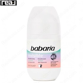 تصویر مام رول ضد تعریق 48 ساعته باباریا babaria مدل اینویزیبل Invisible حجم 50 میل DEO ROLL-ON Invisible babaria 50 ml