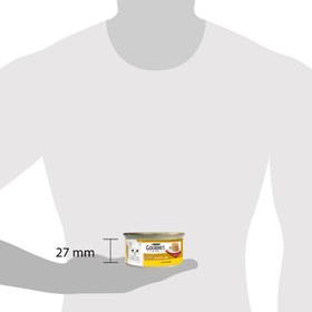 تصویر کنسرو گربه گورمت گلد طعم مرغ مدل کیکی 85 گرم Gourmet Gold