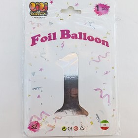 تصویر بادکنک فویلی عدد 1 (یک) 