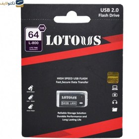 تصویر فلش مموری لوتوس مدل L800 ظرفیت 64 گیگابایت ا Lotous L800 Flash Memory 64GB Lotous L800 Flash Memory 64GB