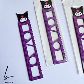 تصویر خط کش کرومی چوبی یک عدد مطابق عکس