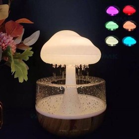 تصویر چراغ خواب قارچی بارانی و رطوبت ساز 