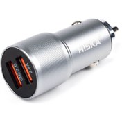 تصویر شارژر فندکی هیسکا مدل CC309Q ظرفیت ۳۰ وات با کابل Type-C 