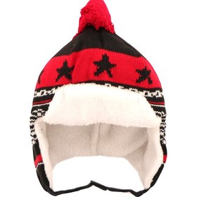 تصویر کلاه زمستانی بافتنی کد 301 طرح ستاره 