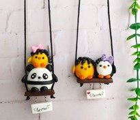 تصویر آویز ماشین پاندا و جوجه 