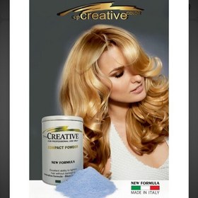 تصویر پودر دکلره کریتیو آبی حجم 500 گرم (500 گرم ) creative bleaching powder 