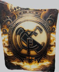 تصویر پیشبند ارایشگری تمام چاپ دومتری طرح رای مادرید 