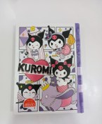 تصویر دفتر کلاسور کرومی 100 برگ 26 حلقه قفل فلزی 