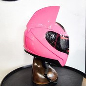 تصویر کلاه کاسکت دخترانه فانتزی فک ثابت مدل NITRINOS PINK ا Girl's motorcycle helmet NITRINOS PINK Girl's motorcycle helmet NITRINOS PINK