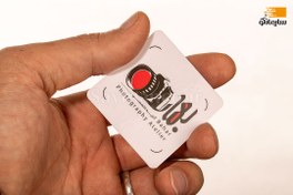 تصویر کارت ویزیت لمینت براق مربعی دورگرد 