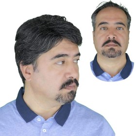 تصویر کلاه گیس مردانه جوگندمی با 10 درصد موی سفید و ظاهر طبیعی (105-51) 