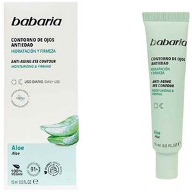 تصویر کرم دور چشم ضد چروک و آبرسان آلوورا باباریا babaria مدل ALOE ANTI AGING EYE CONTOUR حجم 15 میل ALOE ANTI AGING EYE CONTOUR babaria 15 ml