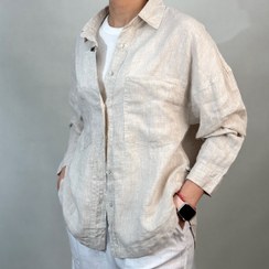 تصویر شومیز لینن کرم زارا 