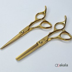 تصویر ست قیچی پلاس طلایی پیچ مشکی (5.5اینچ) Siam Scissors Set plus golden With Black Screw (5.5 inches)