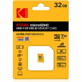 تصویر کارت حافظه microSDHC کداک مدل UHS-I U3 V30 A1 ظرفیت 32 گیگابایت 