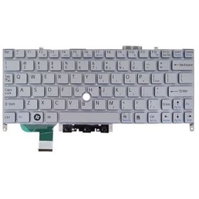 تصویر کیبرد لپ تاپ سونی VGN-P نقره ای-اینترکوچک بدون فریم Sony Keyboard Laptop Sony VGN-P