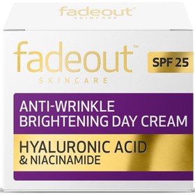 تصویر کرم شب ضدچروک و روشن کننده هیالورونیک اسید فید اوت fadeout Fade Out Anti-Wrinkle Brightening Day Cream SPF25 50ml